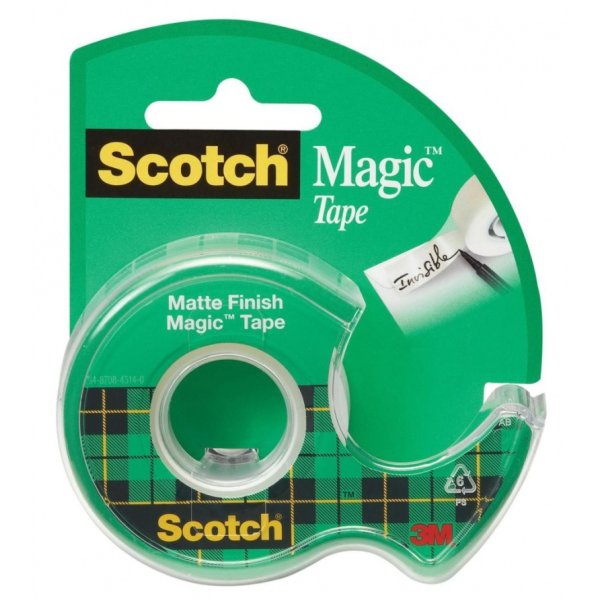 Taśma biurowa SCOTCH® Magic™ (890; 8-1975), matowa, z dyspenserem, 19mm, 7, 5m