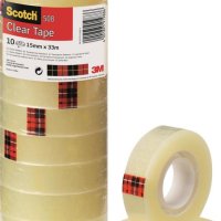 Taśma biurowa ekonomiczna SCOTCH® (508), 15mm, 33m, 10szt., transparentny żółty