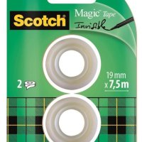 Taśma biurowa SCOTCH® Magic™ (8-1975R2), matowa, 19mm, 7,5m, 2szt.