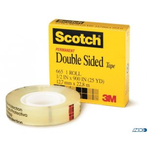 Taśma biurowa, dwustronna SCOTCH (665), 12mm, 22,8m, 3M-70007027314