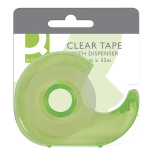 Taśma biurowa z dyspenserem Q-CONNECT, 19mm, 33m, mix kolorów