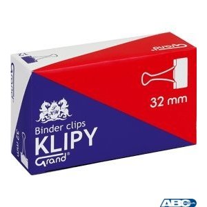 Klip 32mm 12szt (1.1 / 4cala) czarny GRAND 110-1094