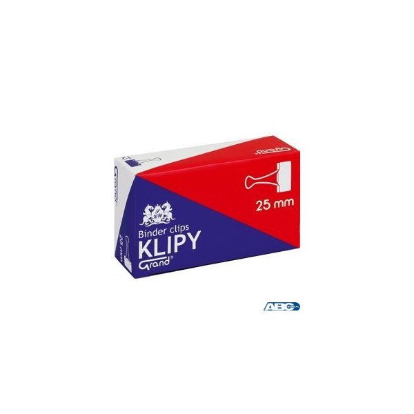Klip 25mm 12szt (1 cal) czarny GRAND 110-1093