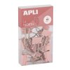 Klipy do dokumentów APLI Up North, 19mm, 15szt, pudełko z zawieszką, różowe