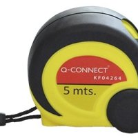 Miarka metalowa Q-CONNECT, zwijana, 19mmx5m, czarno-żółta