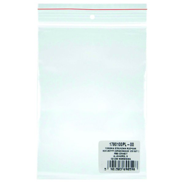Torebka strunowa OFFICE PRODUCTS, LDPE, 80x180mm, 100szt., transparentna