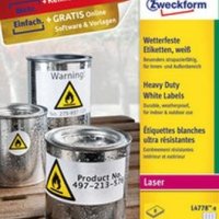 Etykiety Heavy Duty, A4, 8 ark./op., 45,7 x 21,2 mm, białe, poliestrowe, AVERY ZWECKFORM, L4778-8
