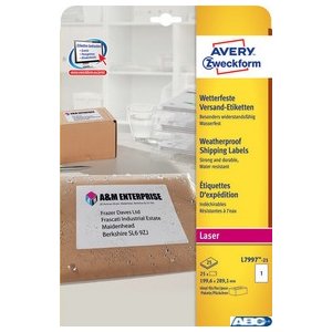 Etykieta L7997-25 ZF wodoodporne do drukarek laserowych
