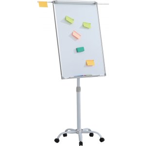 Flipchart mobilny OFFICE PRODUCTS, 70x100cm, tablica suchoś. -magn., aluminiowa rama, z wyciąganymi ramionami