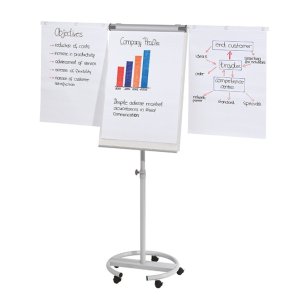 Flipchart mobilny FRANKEN, 68x110cm, tablica suchoś. -magn., z wyciąganymi ramionami