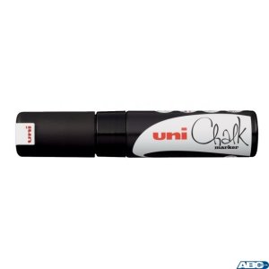 Marker z farbą kredową CHALK PWE-8K czarny UNI UNPWE8K / 6CA