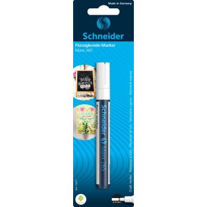 Marker kredowy SCHNEIDER Maxx 265 Deco, okrągły, 2-3mm, biały, zawieszka