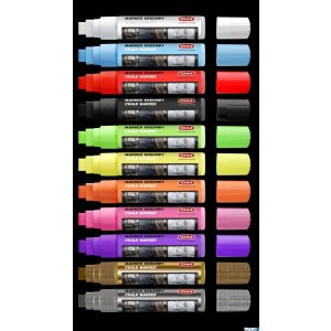 Marker kredowy, końcówka ścięta 15mm, 25g tuszu fioletowy TO-290 Toma