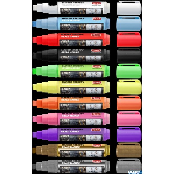 Marker kredowy, końcówka ścięta 8mm, 8g tuszu fioletowy TO-291 Toma