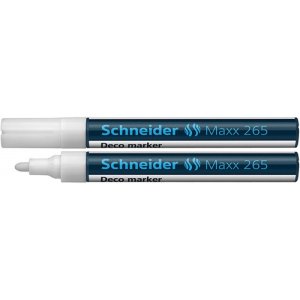 Marker kredowy SCHNEIDER Maxx 265 Deco, okrągły, 2-3mm, biały