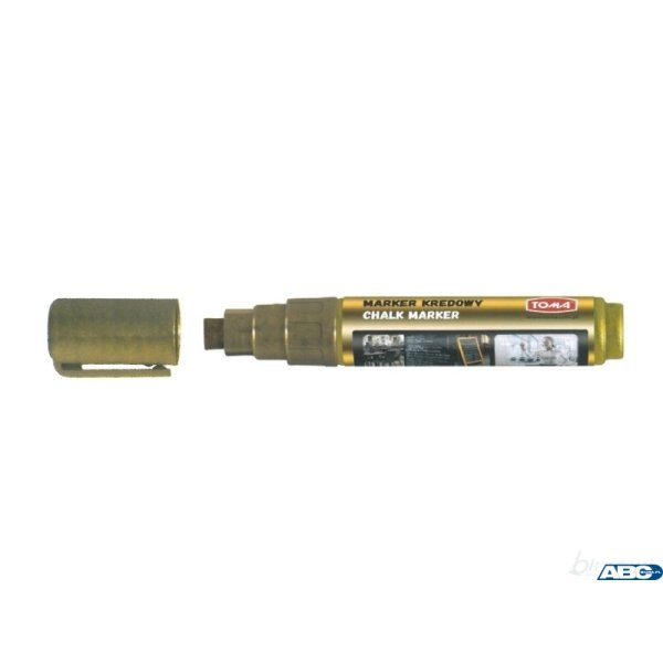 Marker kredowy, końcówka ścięta 8mm, 8g tuszu złoty TO-291 Toma