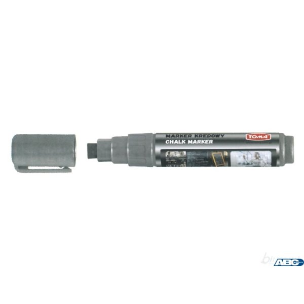 Marker kredowy, końcówka ścięta 8mm, 8g tuszu srebrny TO-291 Toma