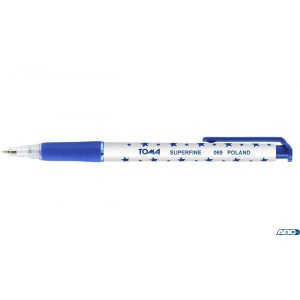Długopis AUTOMAT SUPERFINE z supercienką końcówką, 0,5mm niebieski TO-069 Toma