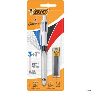 Długopis BIC 4 Colours 3 + 1  + Refill Blister 1 + 12szt, 942103