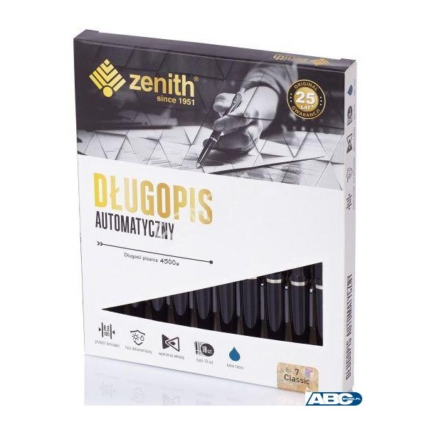 Długopis automatyczny Zenith 7 czarny, 10szt., CLASSIC 4071001