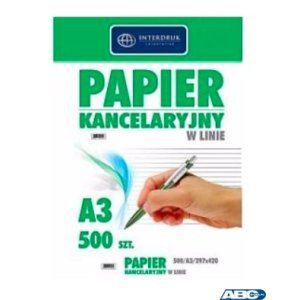 Papier kancelaryjny A3 linia (500) INTERDRUK