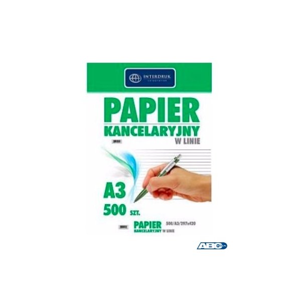 Papier kancelaryjny A3 linia (500) INTERDRUK
