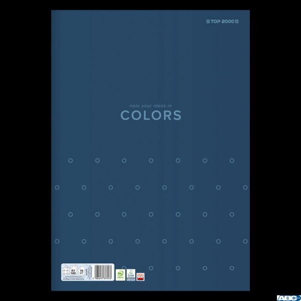 Papier kancelaryjny TOPCOLORS A3 100K 70G kratka niebieski 400169246 Top 2000