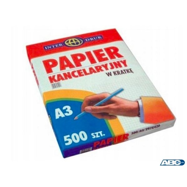Papier kancelaryjny A3 kratka(500) INTERDRUK