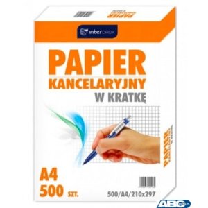 Papier kancelaryjny A4 kratka (500) INTERDRUK