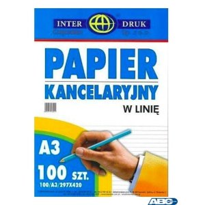 Papier kancelar.A3 linia (100) INTERDRUK