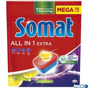 SOMAT Tabletki do zmywarki MEGA 75 szt. All in one Extra  Lemon 09282