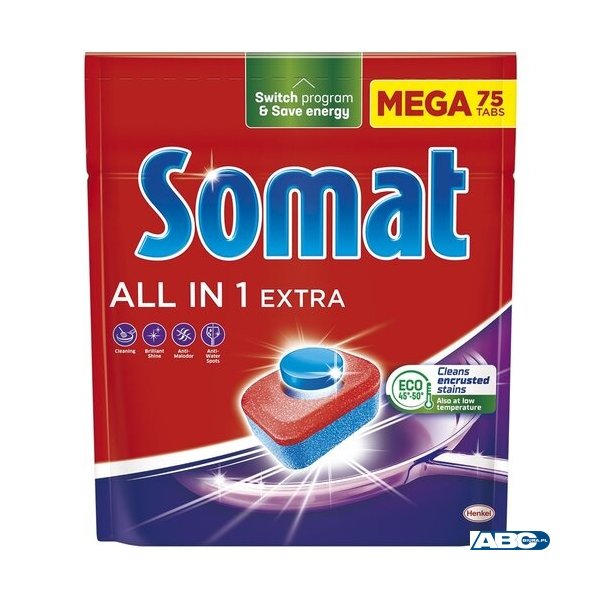 SOMAT Tabletki do zmywarki MEGA 75 szt. All in one Extra  09312
