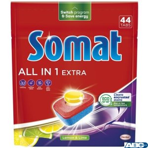 SOMAT Tabletki do zmywarki 44 szt. All in one Extra  Lemon 09251