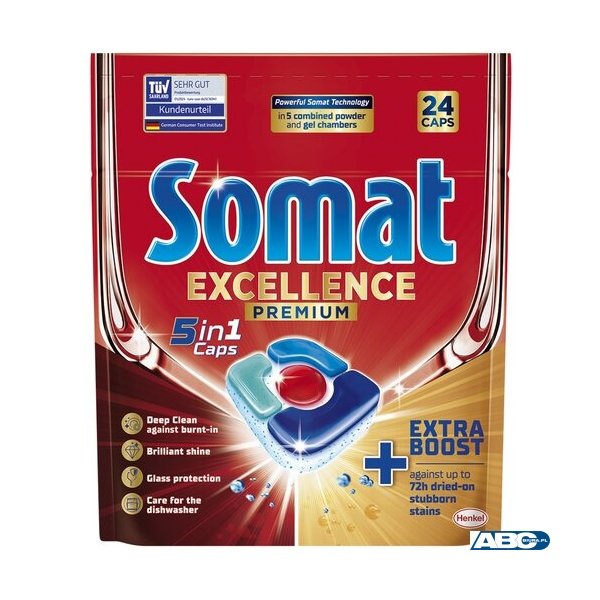 SOMAT Tabletki do zmywarki 24 szt. Exellence 5in1  08230
