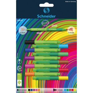 Cienkopis / Flamaster SCHNEIDER Link-It, 5szt.  +  5szt. mix kolorów na blistrze