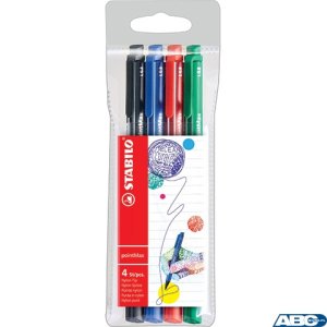 Cienkopis STABILO pointMAX komplet 4szt. 488 / 4 STABILO