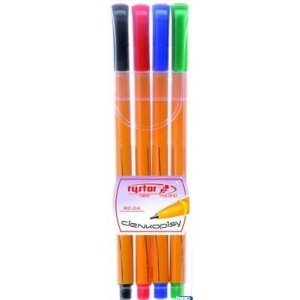 Cienkopis RYSTOR RC-04 etui 4szt. 403-220