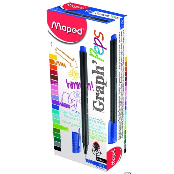 Cienkopis GRAPH PEPS niebieski Maped 749120 (X)