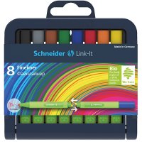 Cienkopis SCHNEIDER Link-It, 0,4mm, stojak - podstawka, 8szt. mix kolorów
