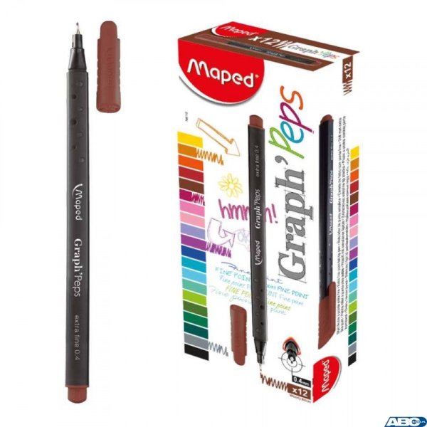 Cienkopis GRAPH PEPS brązowy Maped 7491126