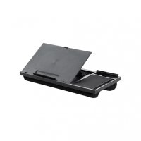 Podstawa pod laptopa z podkładką pod mysz Q-CONNECT, 51,8 x 28,1 x 5,9 cm, czarna