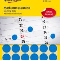 Kółka do zaznaczania 3375 Q18 22 ark niebieskie trwałe, Avery Zweckform
