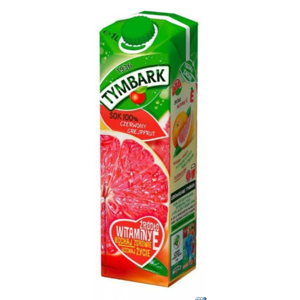 Nektar TYMBARK z czerwony grejpfrut 100% 1L KARTON