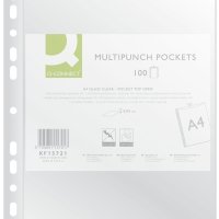 Koszulki na dokumenty Q-CONNECT, PP, A4, krystal, 50mikr., 100szt.
