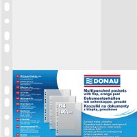 Koszulki z klapką DONAU, PP, B4, groszkowe, 100mikr., 10szt.