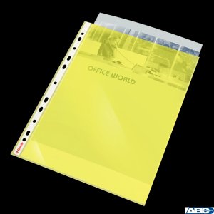 Koszulki krystaliczne, kolorowe A4 Esselte, żółty  /  55 mic., 10 szt., 47201