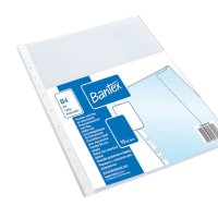 Koszulki groszkowe z klapką A4 MAXI 120 mic. w folii (10szt) BANTEX 100550133