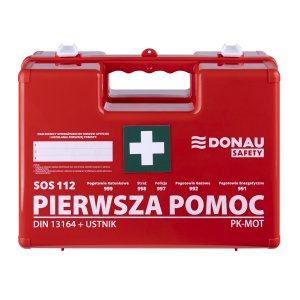 Apteczka DONAU SAFETY, plastikowa, K-10  + A, pomarańczowa
