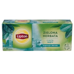 Herbata LIPTON Green Tea, 25 torebek, miętowa