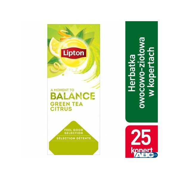 Herbata LIPTON BALANCE Green Tea Citrus (25 kopert fol.)